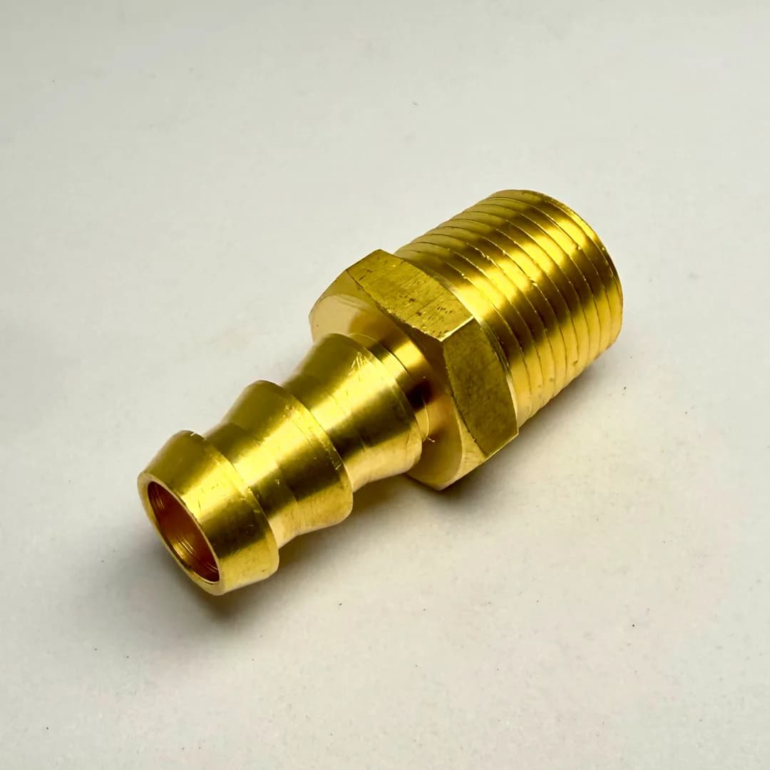 1/4 X 1/8 Push On Hose Barb X Male Nptf Adapter Body Only