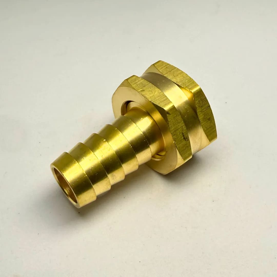 3/8 X 3/4 Hose Barb X Female Garden Hose Swivel Adapter