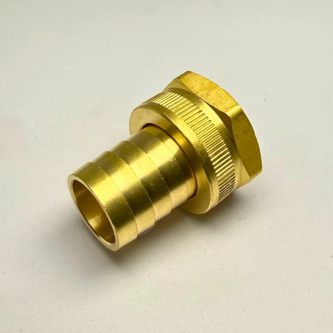 5/8 X 3/4 Hose Barb X Female Garden Hose Swivel Adapter
